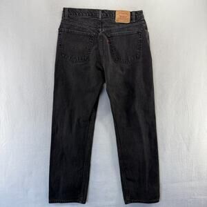 Vintage Levis Jeans 38x32 Fits 34x31 Black 505 Straight Faded Cowboy Red Tab 90s
